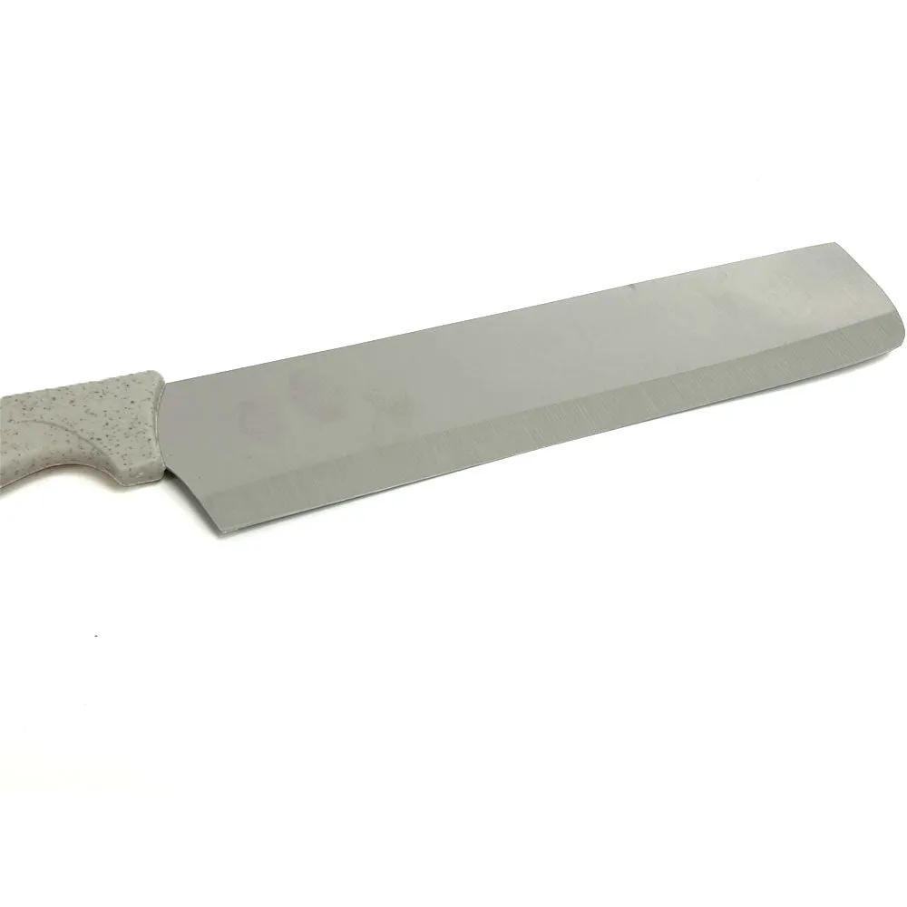 1 Sharp Cleaver Knife 8" Blade Stainless Steel Wheat Fiber Kitchen Professional