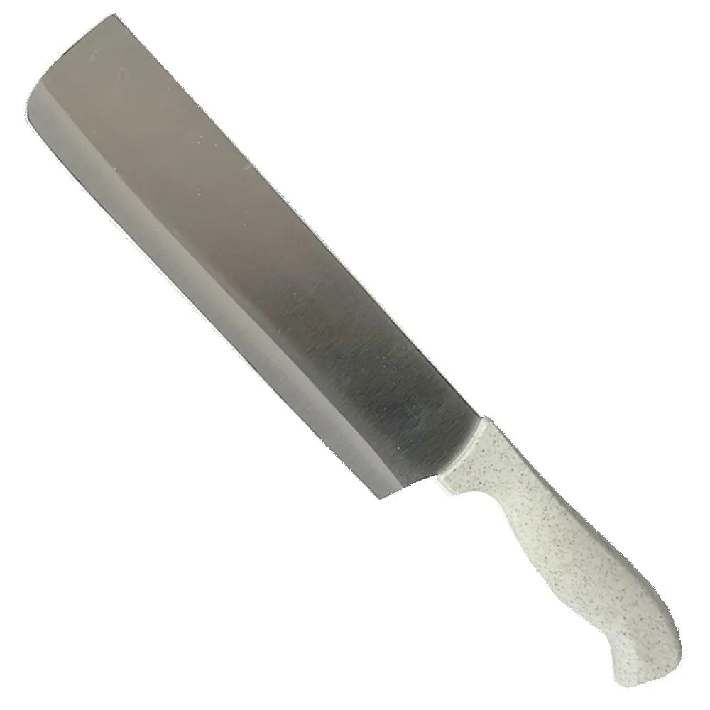1 Sharp Cleaver Knife 8" Blade Stainless Steel Wheat Fiber Kitchen Professional