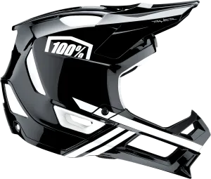 100% Trajecta Helmet - Fidlock - Black/White - Large 80003-00007