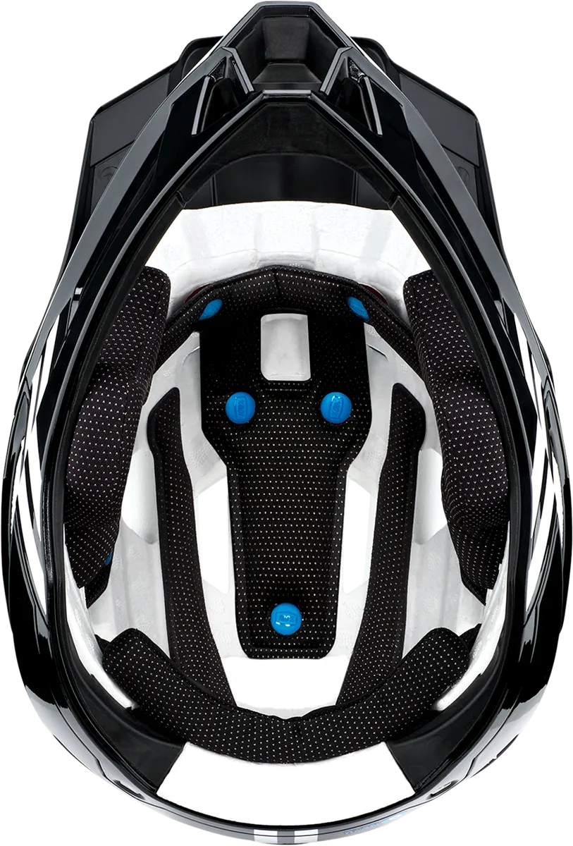 100% Trajecta Helmet - Fidlock - Black/White - Large 80003-00007