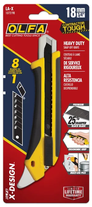 18mm Heavy-Duty Auto-Lock UltraSharp Snap-Off Utility Knife