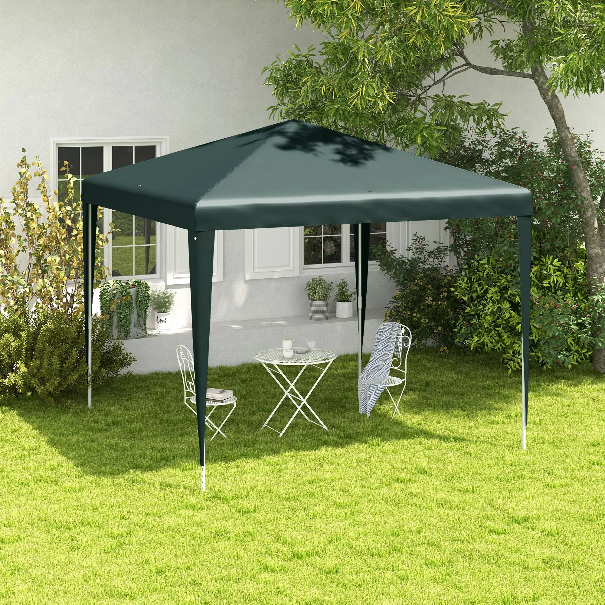 2.7m x 2.7m Garden Gazebo Marquee Party Tent Wedding Canopy Outdoor(Green)