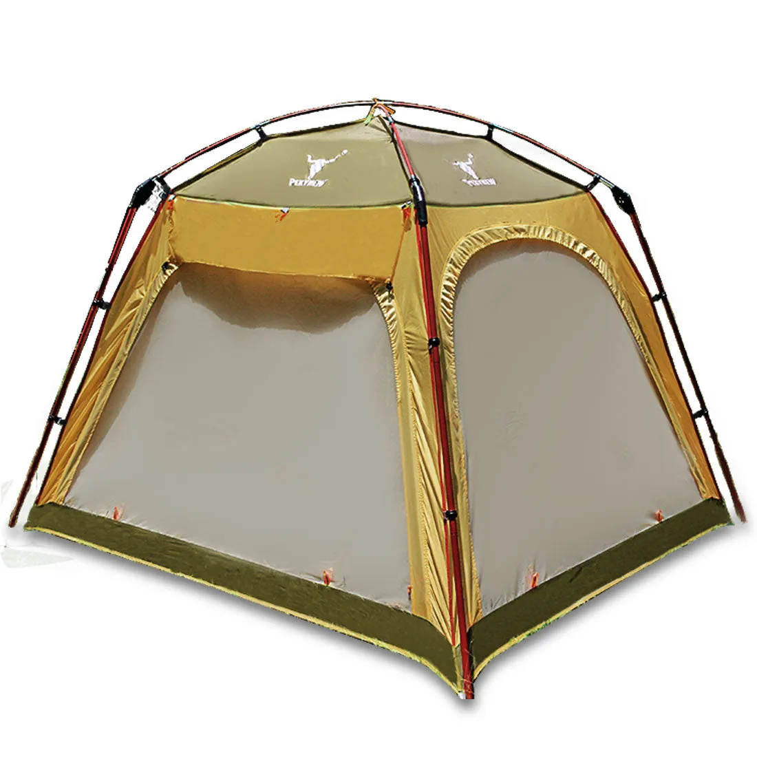 4 - 6 Person Man Family Camping Dome Tent Canvas Swag Hiking Beach Shade Shelter - green