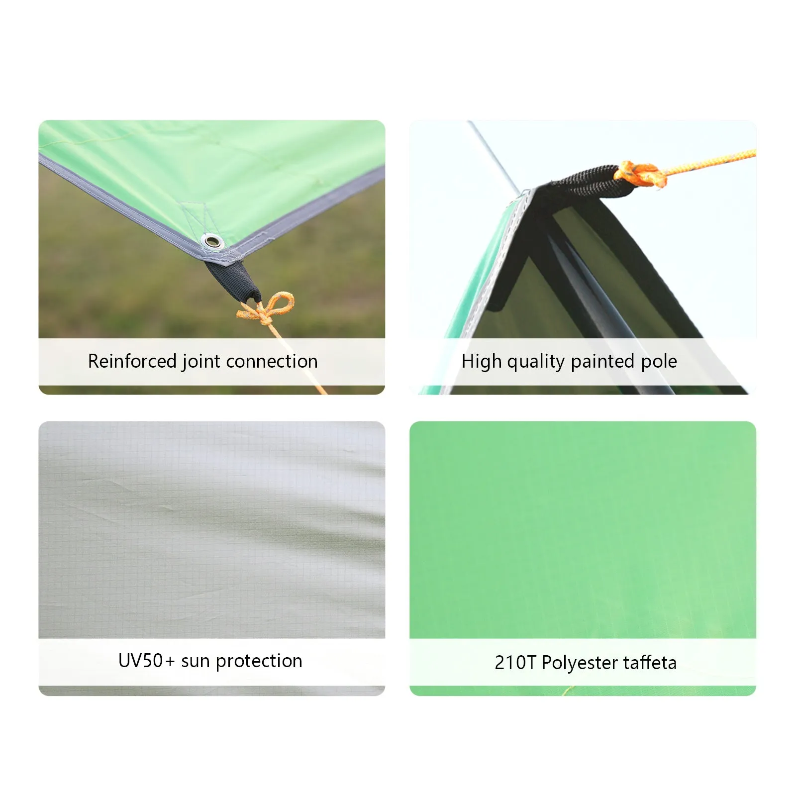 5*5*2.5m Large Camping Sun Shelter Waterproof Beach Tarp Tent Portable Canopy Awning Sunshade-USA