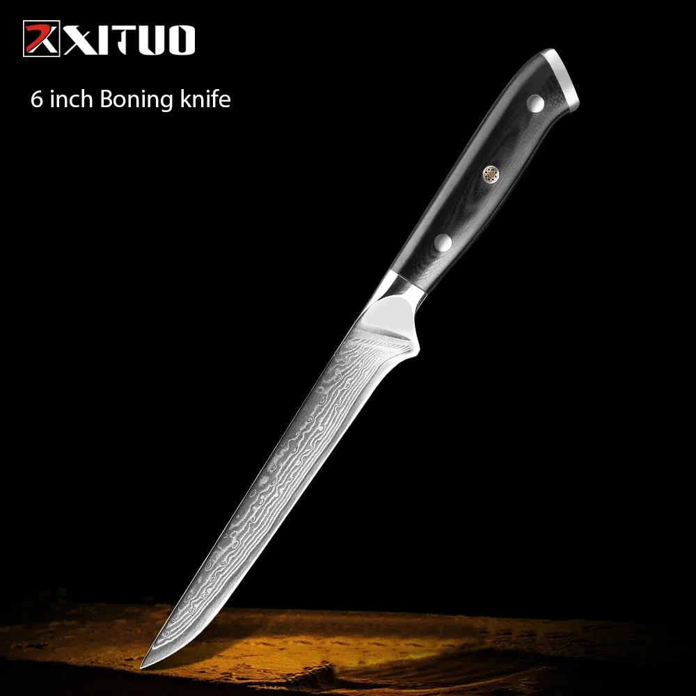 67 Layers Damascus Japanese Steel Kitchen Knives Multifunction with G10 Handle