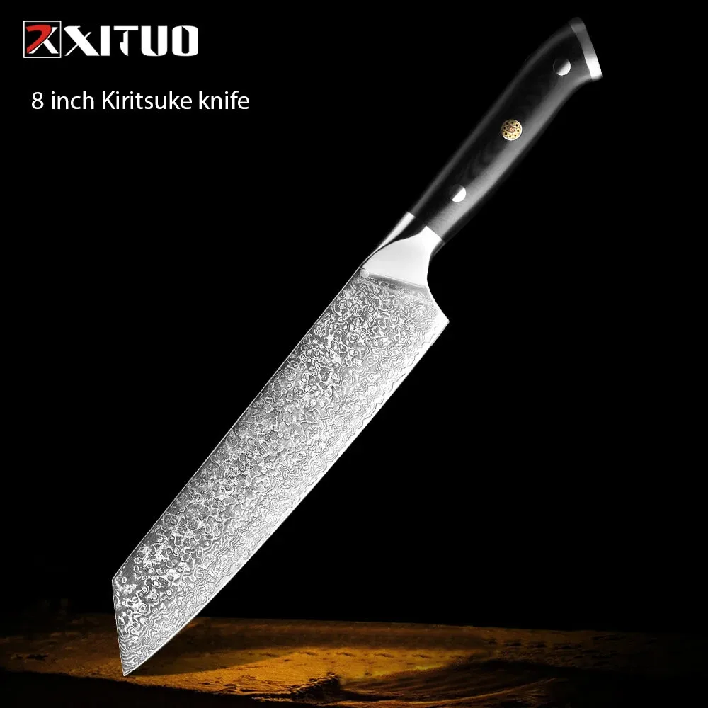67 Layers Damascus Japanese Steel Kitchen Knives Multifunction with G10 Handle