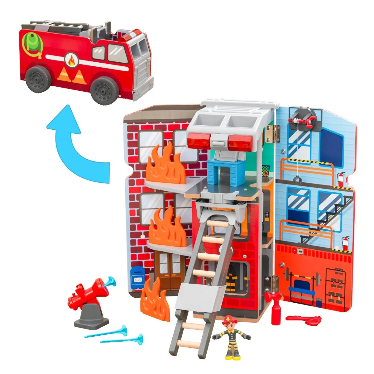 Adventure Bound™: 2-in-1 Transforming Fire Truck Play Set