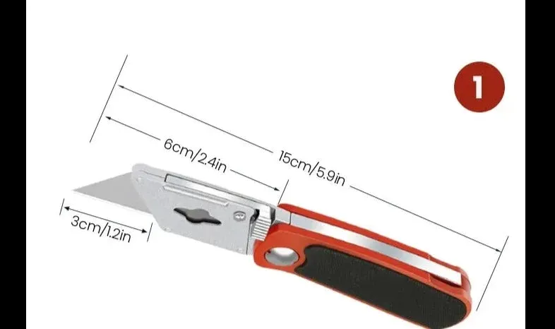 Airaj Utility Knife Retractable Heavy Duty 18mm Blade Professional