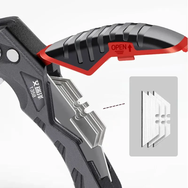 Airaj Utility Knife Retractable Heavy Duty 18mm Blade Professional