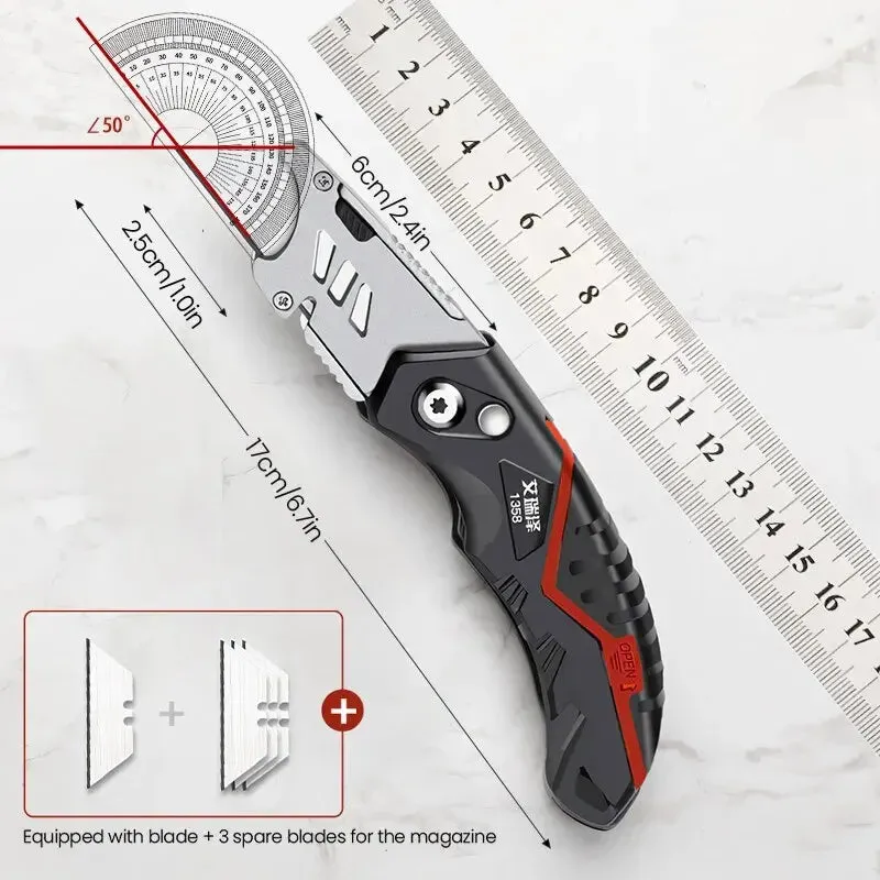 Airaj Utility Knife Retractable Heavy Duty 18mm Blade Professional