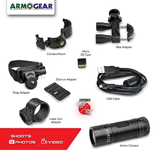 Armogear Kids Action Camera With Video Recording Camera Mount Sports Accessory