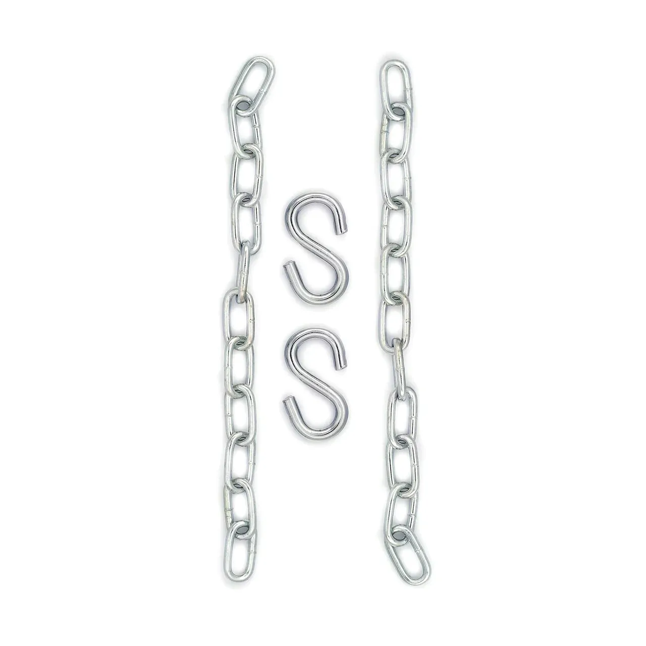 Bliss Hammocks HA-503 Set of 2 18-in Metal Chains & 2 Metal S Hooks | For Use W/ Hammocks