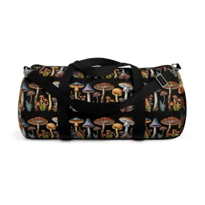 BOHO Botanical Mushroom Design Duffel Bag - Take a trip back to the 60's with this hippy inspired fairycore duffle