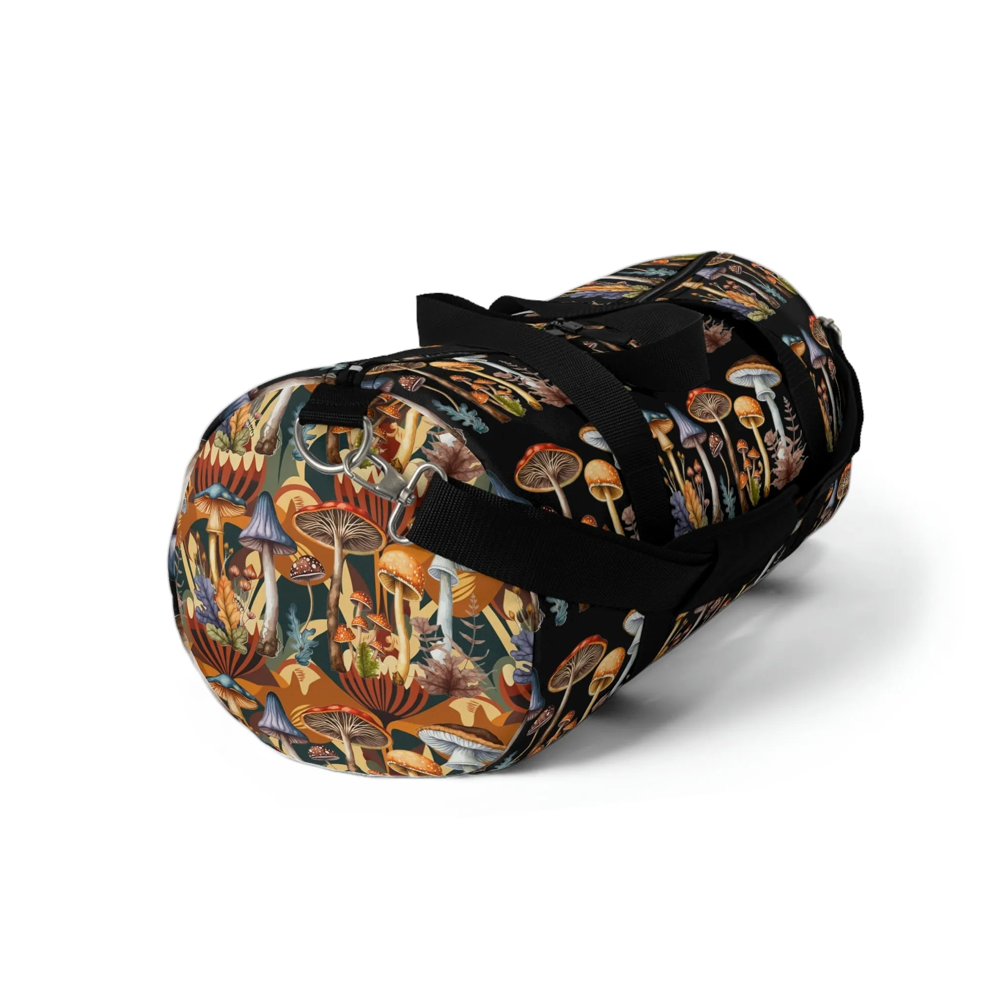BOHO Botanical Mushroom Design Duffel Bag - Take a trip back to the 60's with this hippy inspired fairycore duffle