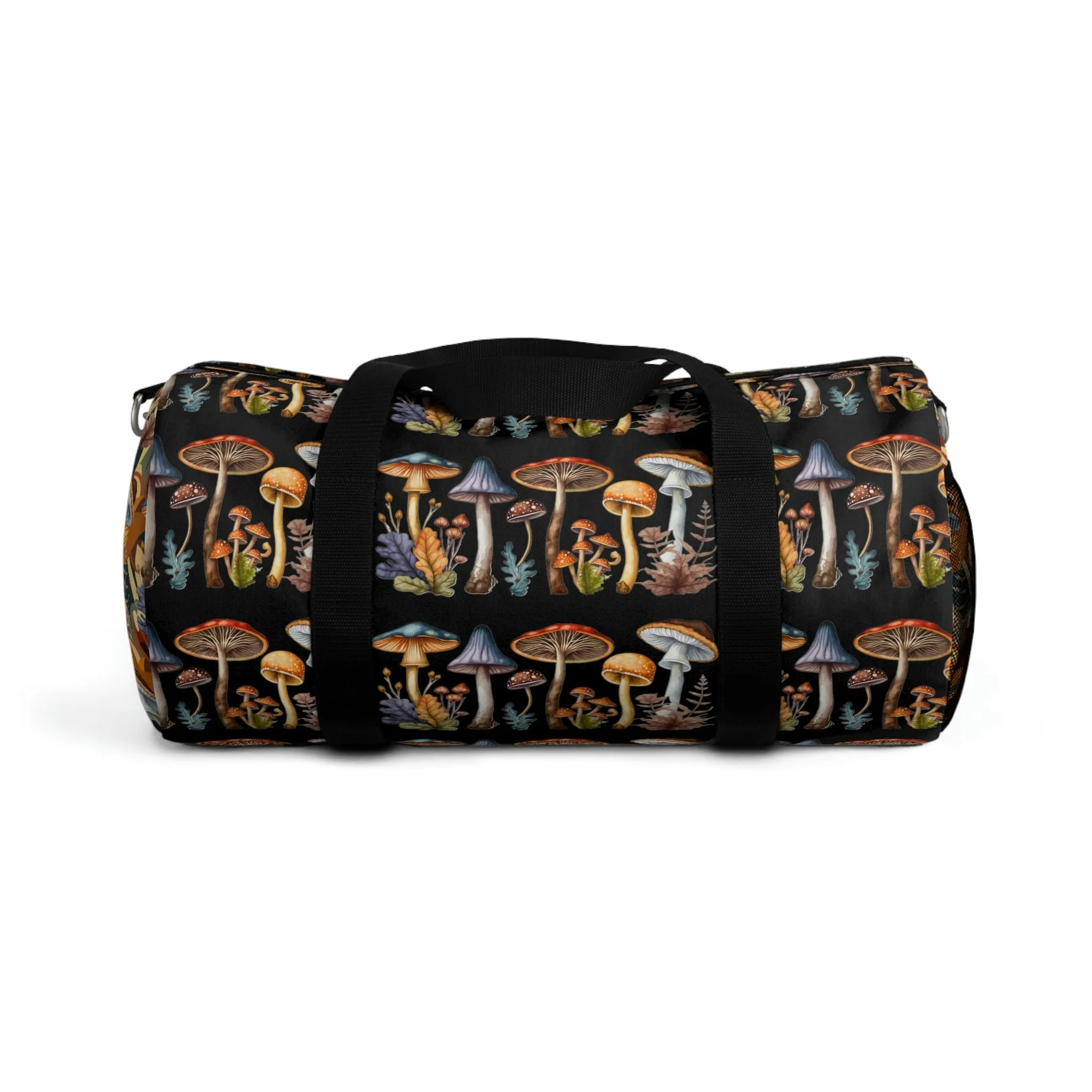 BOHO Botanical Mushroom Design Duffel Bag - Take a trip back to the 60's with this hippy inspired fairycore duffle