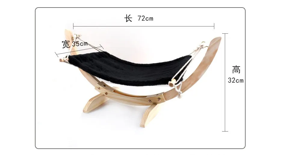 Cat Hammock Wooden Bed Pet Supplies / Hamaca para gatos Cama de madera Suministros para mascotas