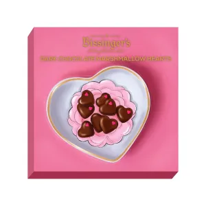 Dark Chocolate Marshmallow Hearts, 8pc
