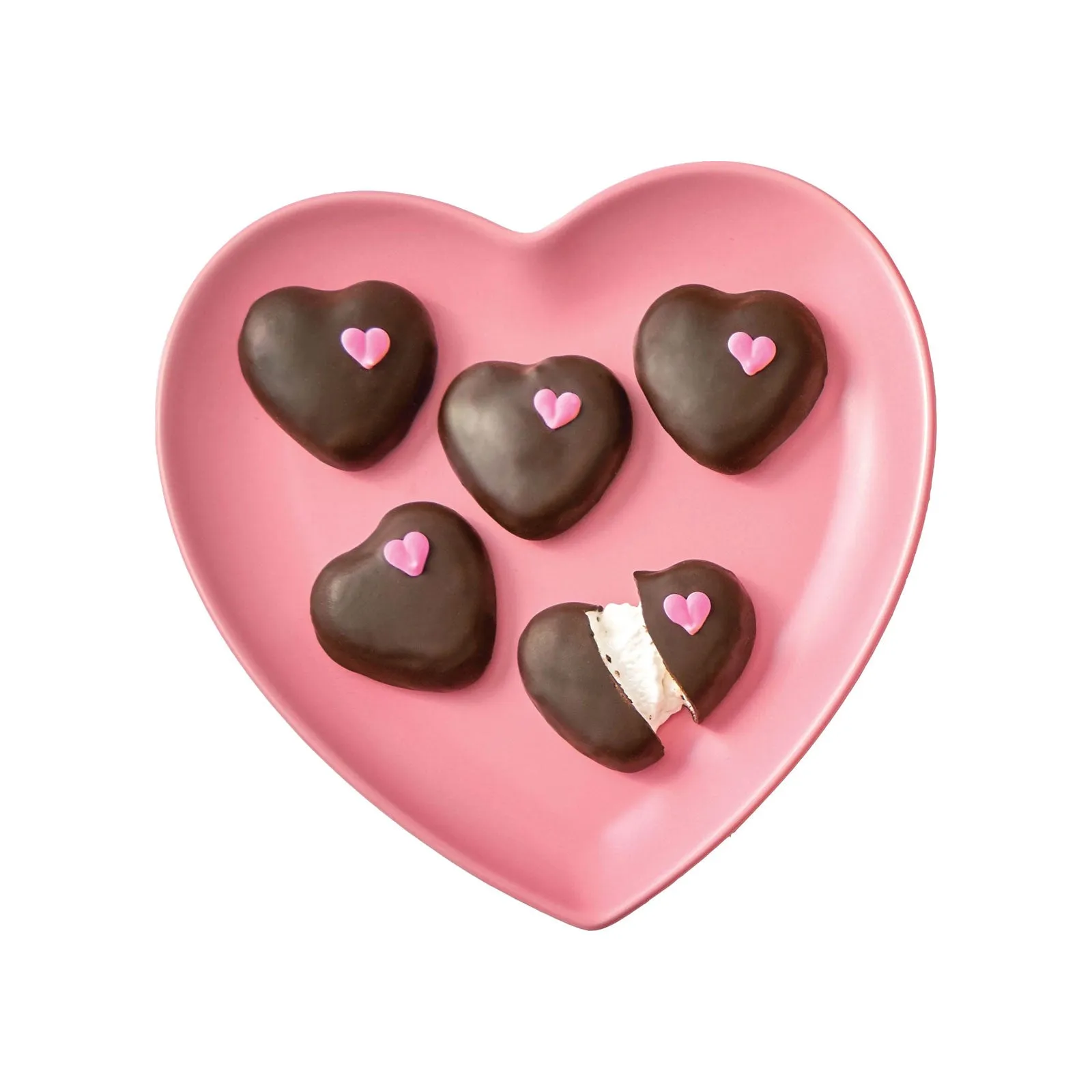 Dark Chocolate Marshmallow Hearts, 8pc