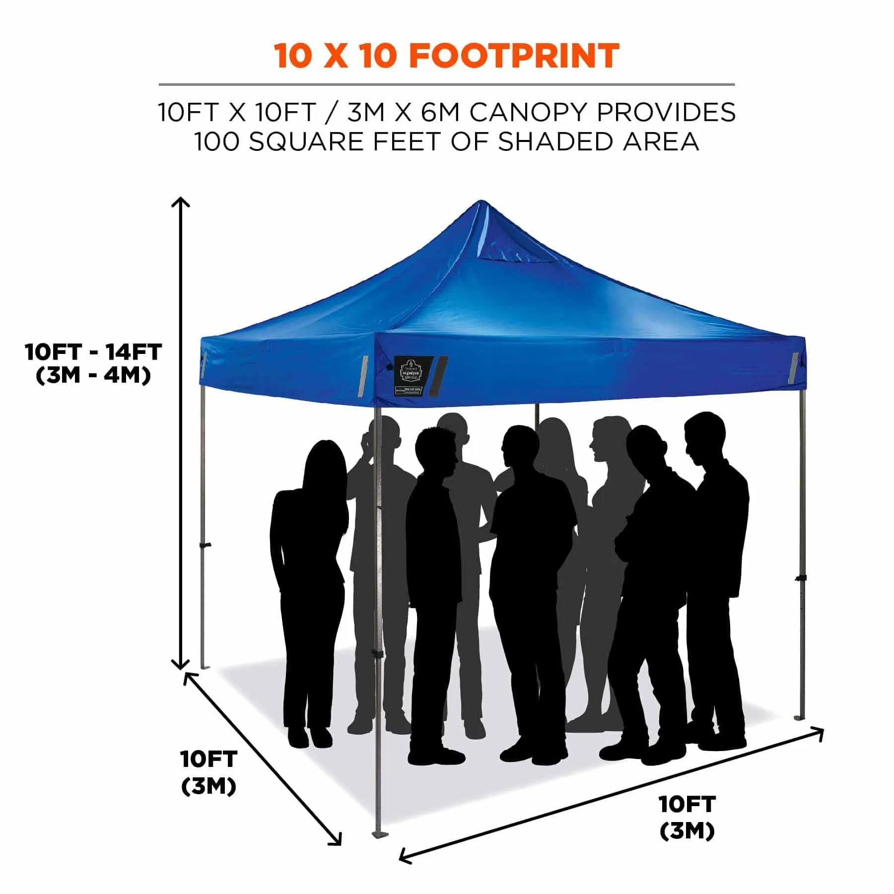 Ergodyne 12905-PALLET 6000 Pallet of 20 Blue Heavy-Duty Pop-Up Tent - 10ft x 10ft
