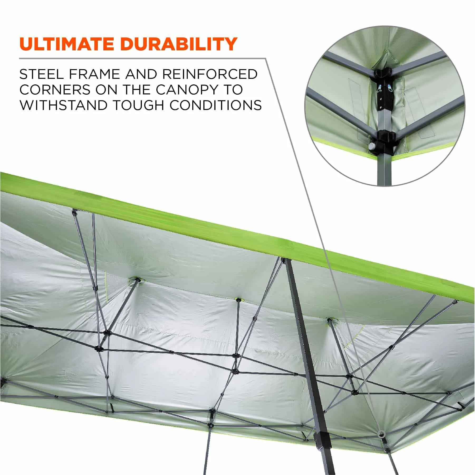 Ergodyne 12915 6015 Single Lime Heavy-Duty Pop-Up Tent - 10ft x 20ft