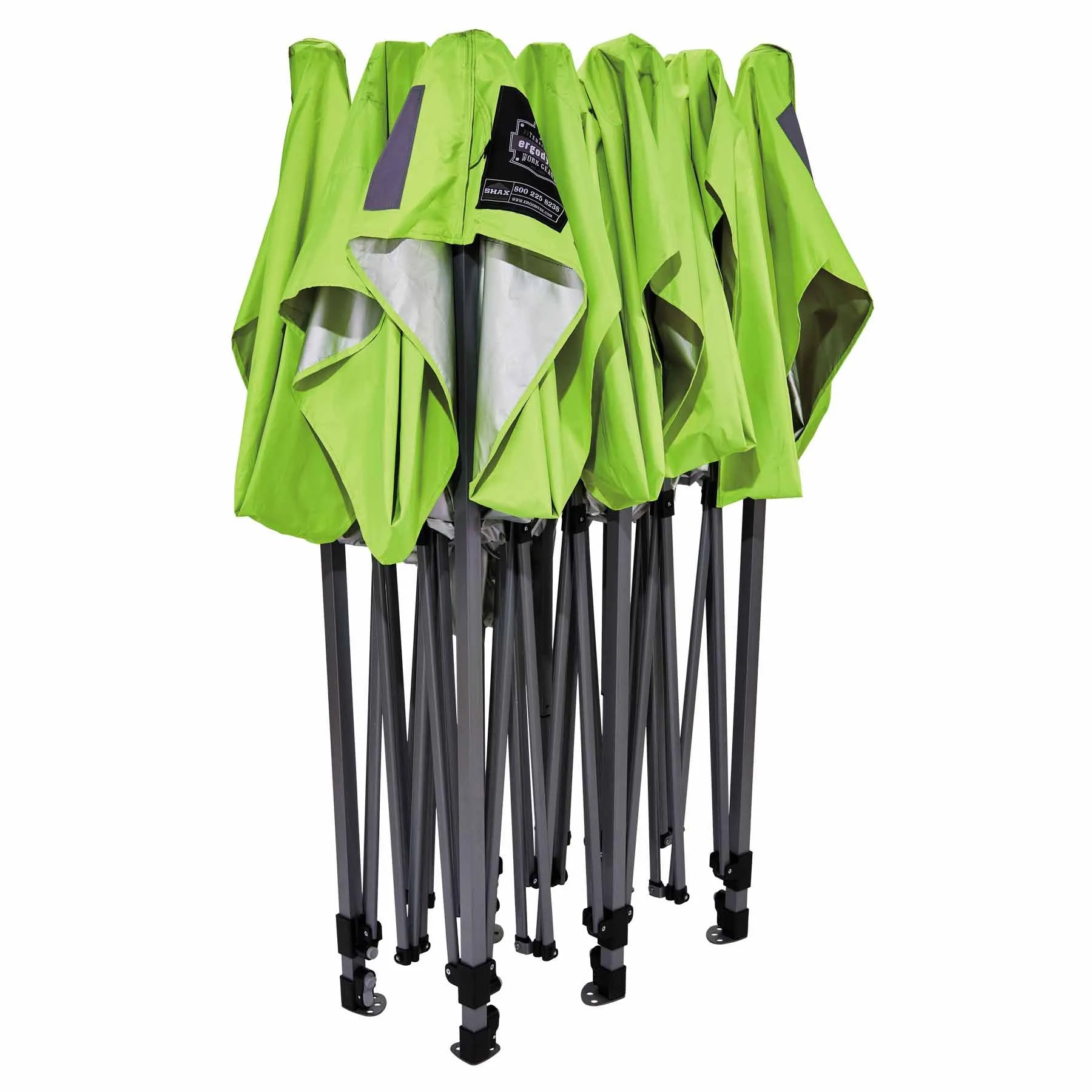 Ergodyne 12915 6015 Single Lime Heavy-Duty Pop-Up Tent - 10ft x 20ft