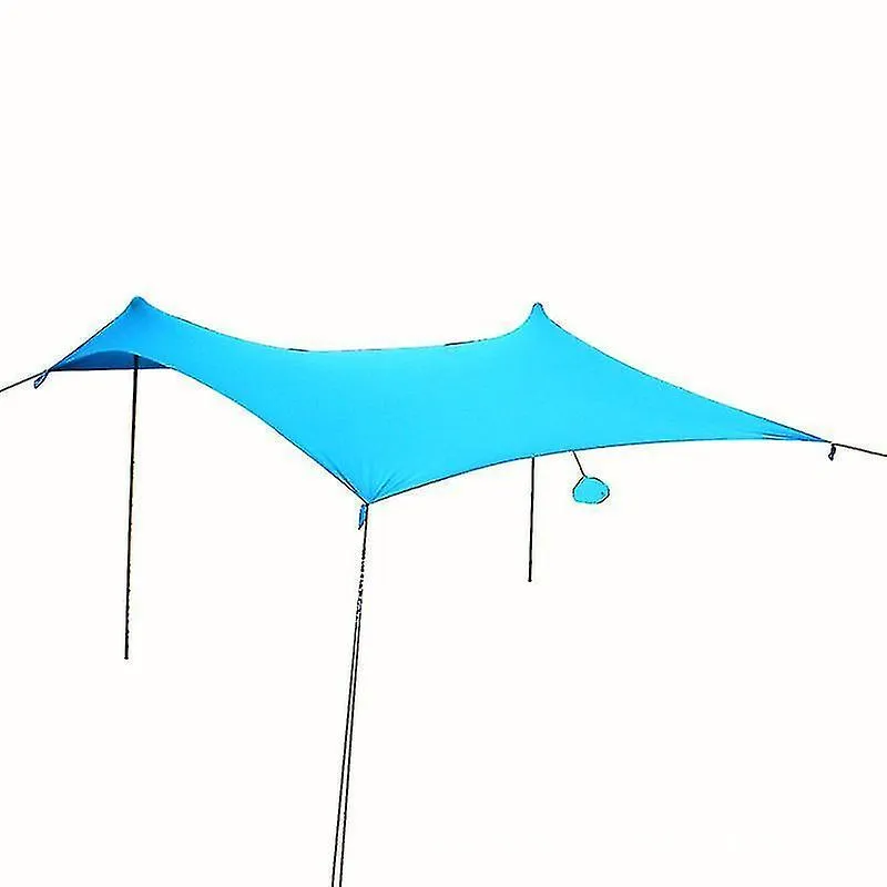 Family Beach Sunshade Lightweight Sun Shade Tent with Sandbag Anchors Large Portable Canopy for