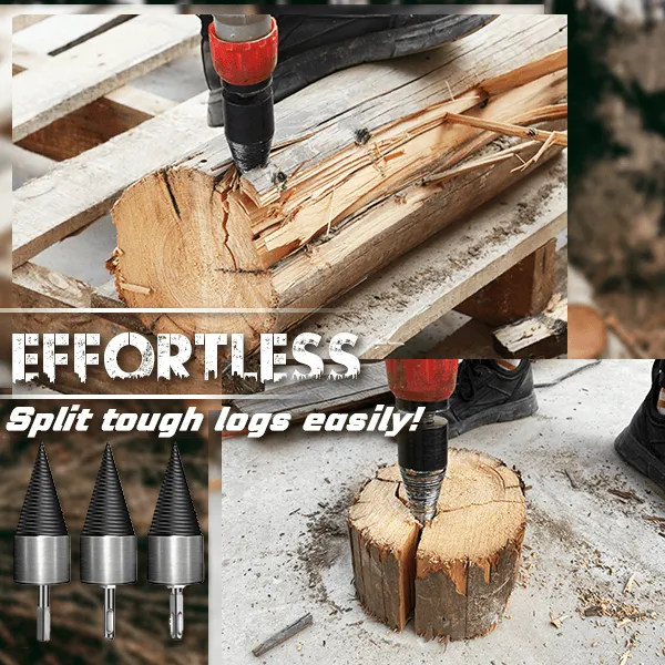 Fire Wood Log Splitter Wood Splitter Drill Portable Wood Cut Tool for Hand Drill Stick