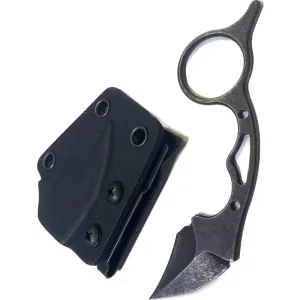 Fixed Blade Knife, MINI Karambit Claw Knife Steel Blade and Kydex Sheath - Tactical Knife for Police, Security, Self Defence, Hiking, Survival, Camping Outdoor Utility Knife with K Sheath (Dark)