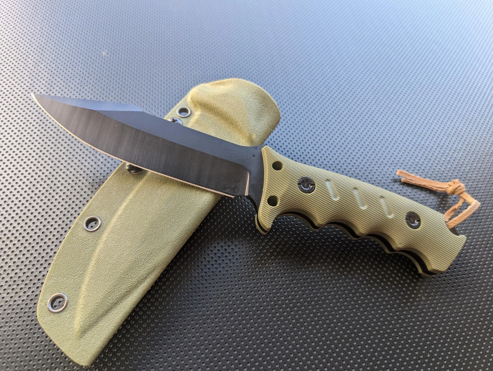 Fixed Blade Outdoor Duty Knife 5cr15 Steel Full Tang Knife Field Knife Straight Camping Knife with G10 Handle Outdoor Waist Clip EDC Kydex Sheath