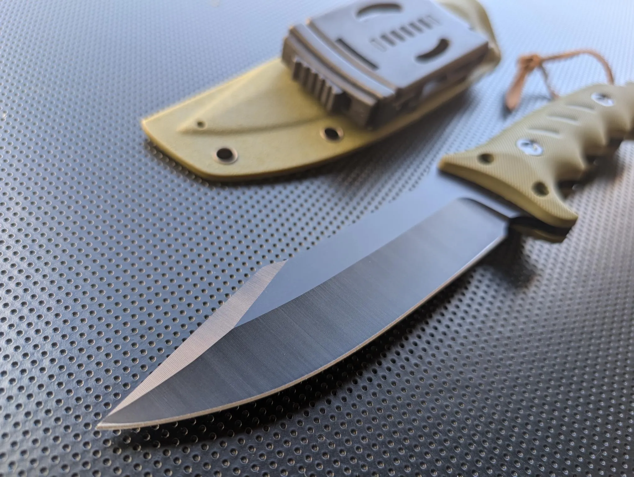 Fixed Blade Outdoor Duty Knife 5cr15 Steel Full Tang Knife Field Knife Straight Camping Knife with G10 Handle Outdoor Waist Clip EDC Kydex Sheath