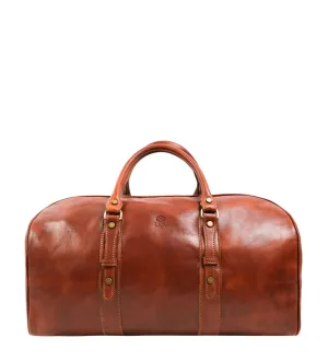 Full Grain Italian Leather Duffel Bag, Weekender Bag - Song of Solomon