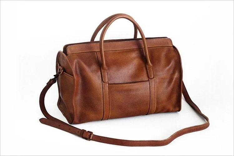 Full Grain Leather Duffel Bag, Women/Men Leather Weekender Bag, Leather Travel bag, Gym bag, Overnight Bag, Leather Anniversary Gift