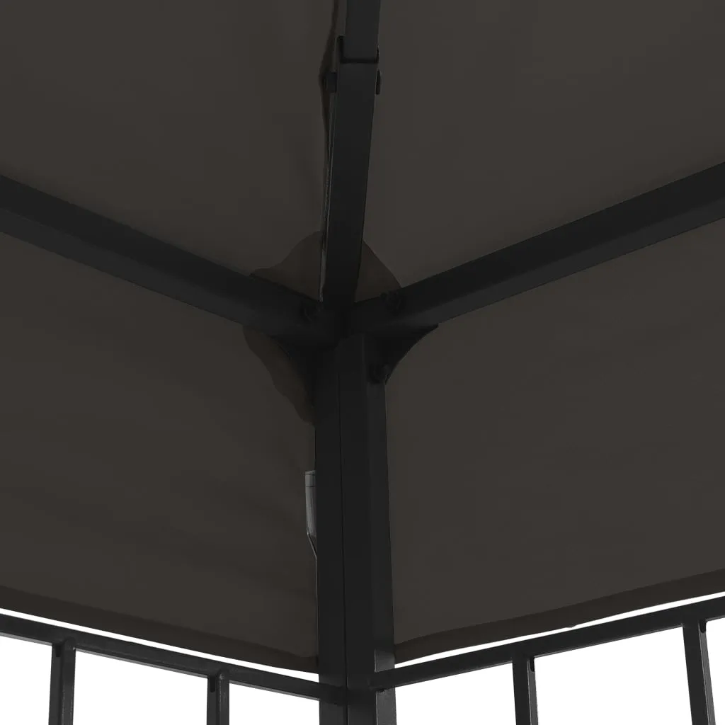 Gazebo with LED String Lights 3x4 m Anthracite
