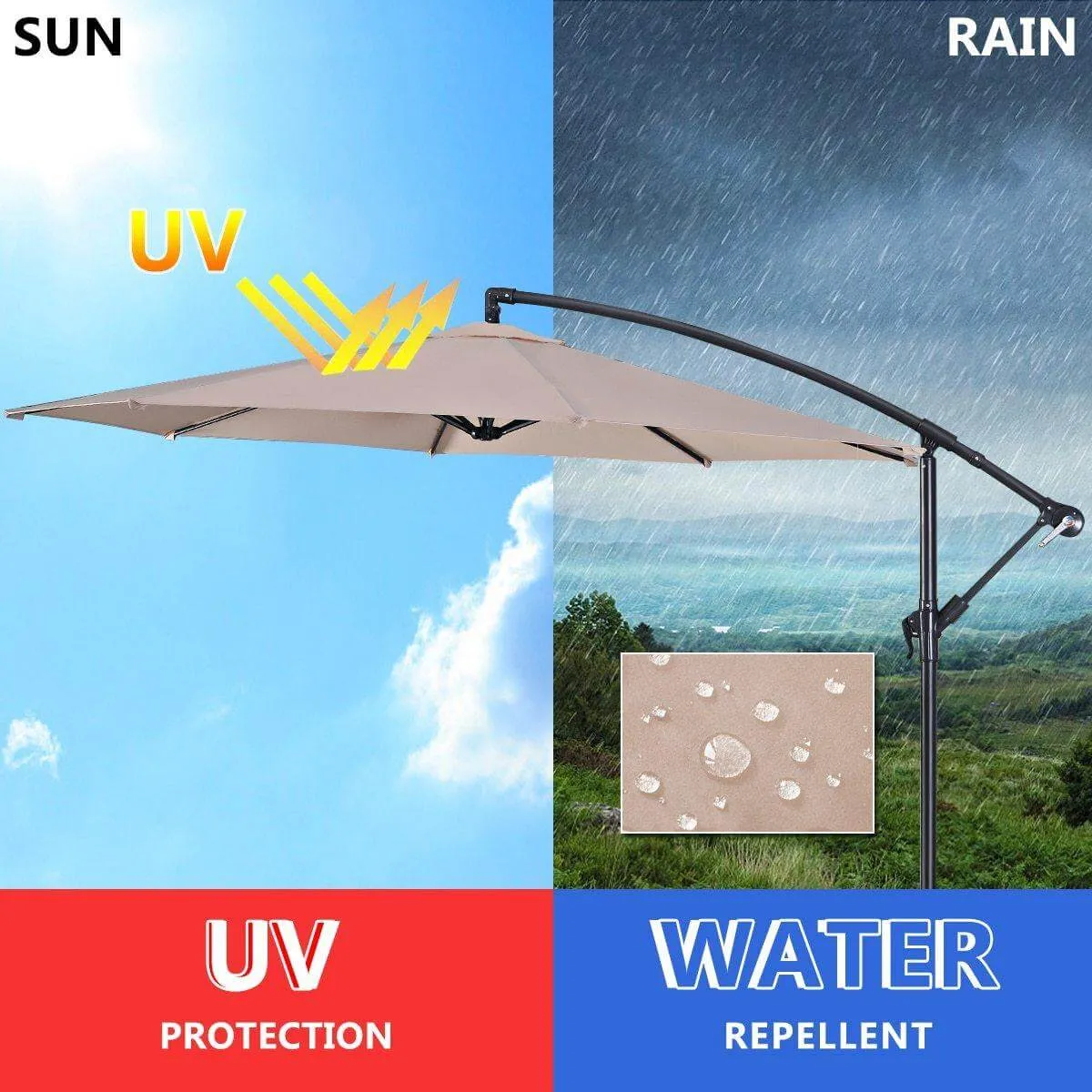 Giant Anti-UV Outdoor Hanging Umbrella