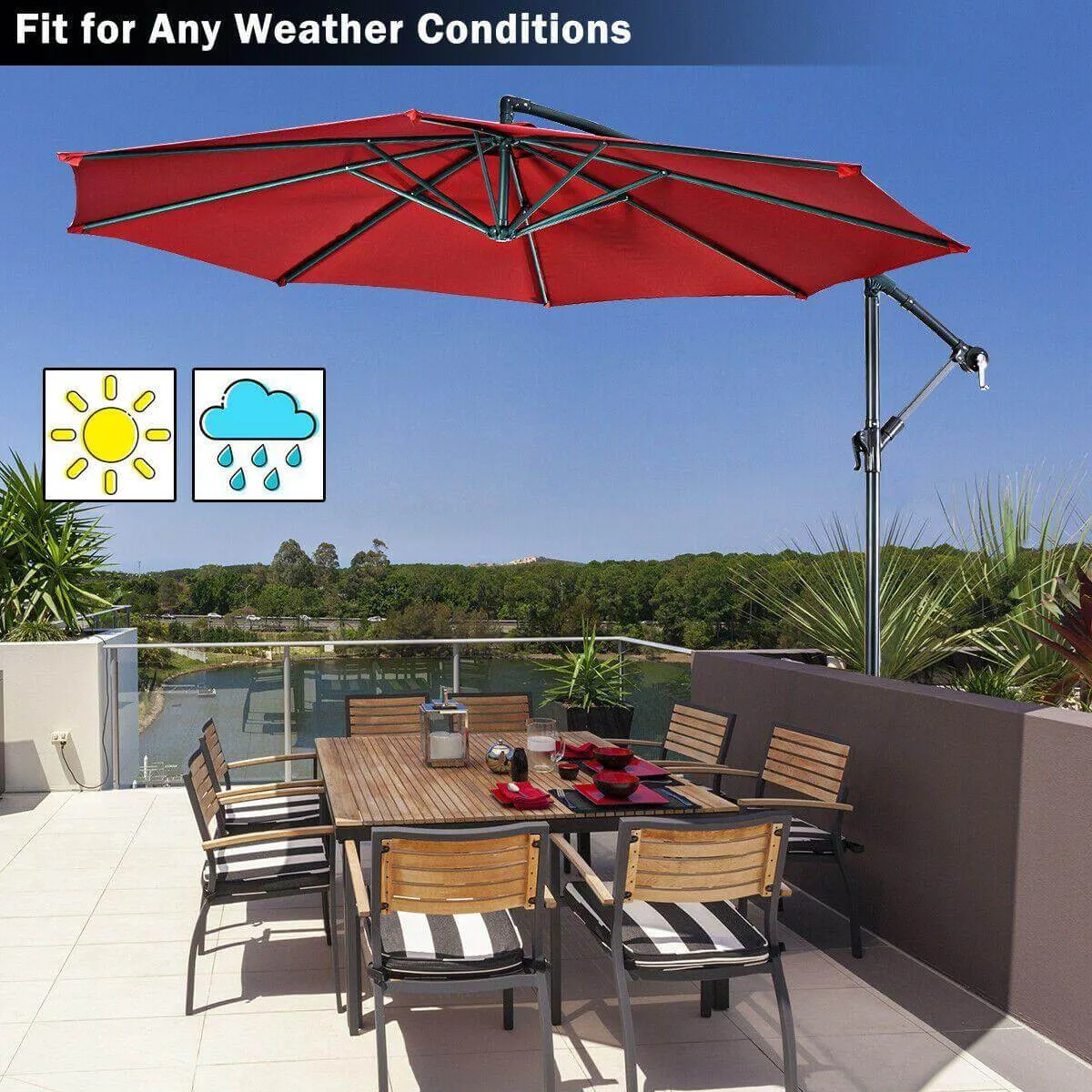 Giant Anti-UV Outdoor Hanging Umbrella