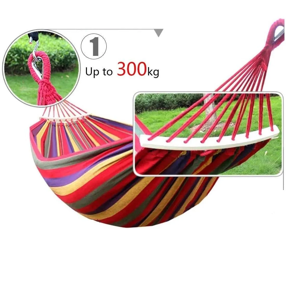 Indoor Outdoor Portable Canvas Hammock