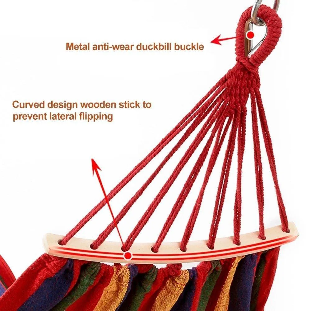Indoor Outdoor Portable Canvas Hammock