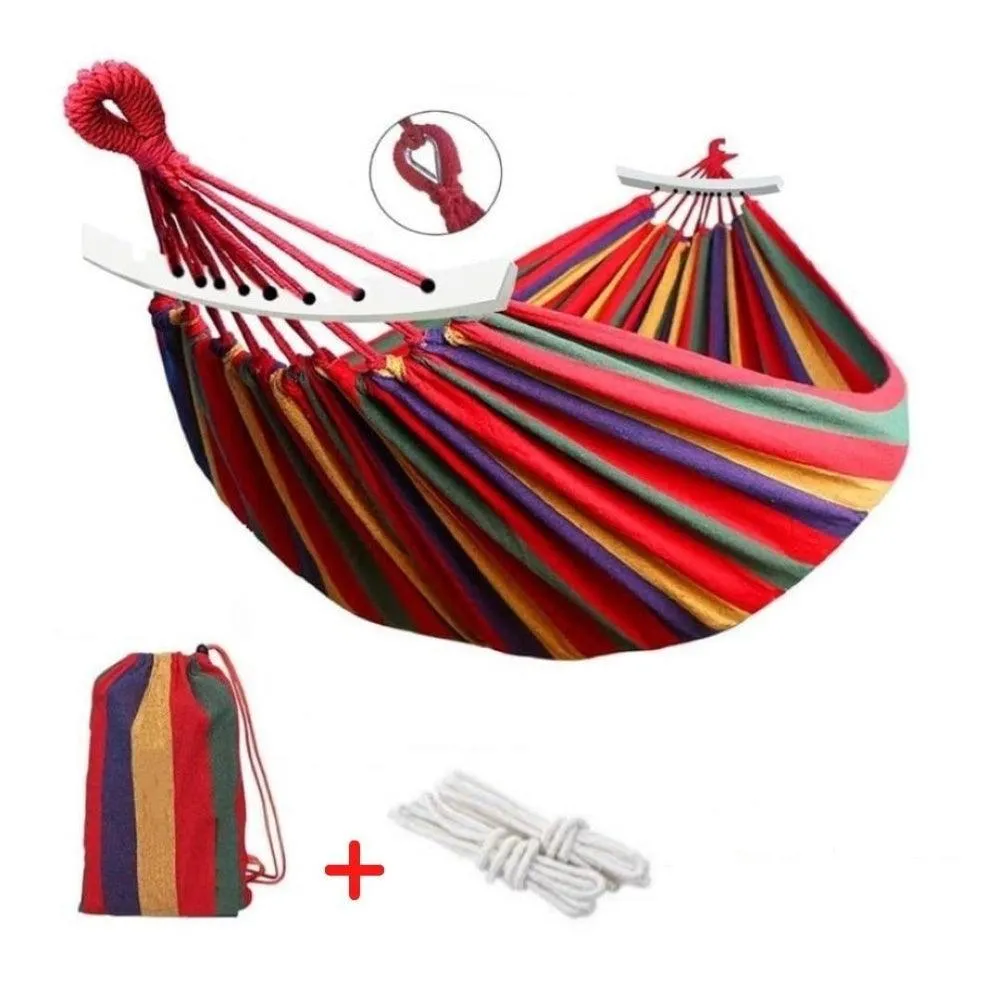 Indoor Outdoor Portable Canvas Hammock