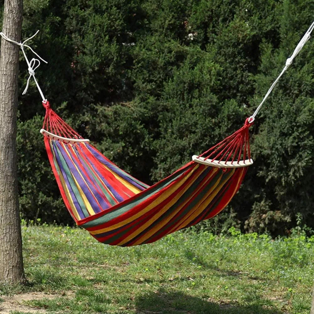 Indoor Outdoor Portable Canvas Hammock