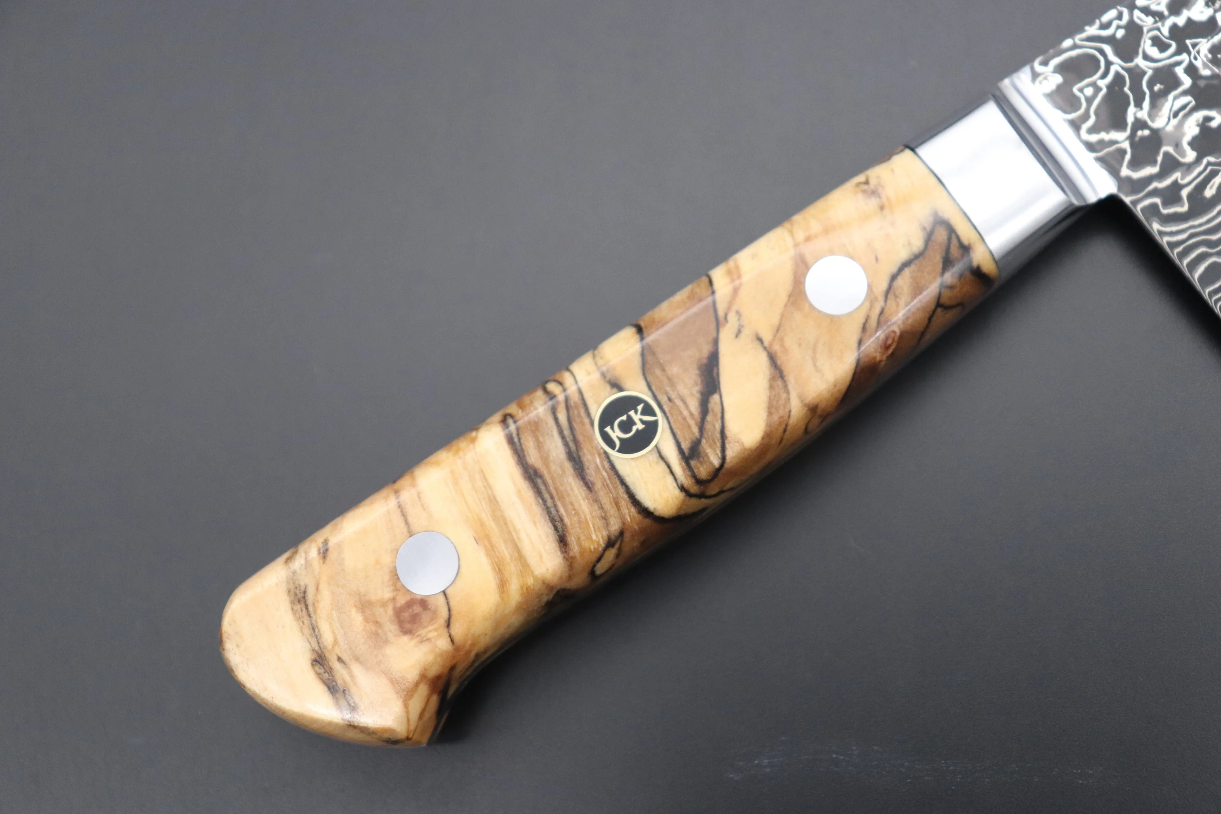 JCK Original Kagayaki Grand Canyon R-2 Black Damascus Series GCYU-17 Kiritsuke Gyuto 200mm (7.8 Inch)
