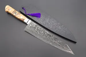 JCK Original Kagayaki Grand Canyon R-2 Black Damascus Series GCYU-17 Kiritsuke Gyuto 200mm (7.8 Inch)