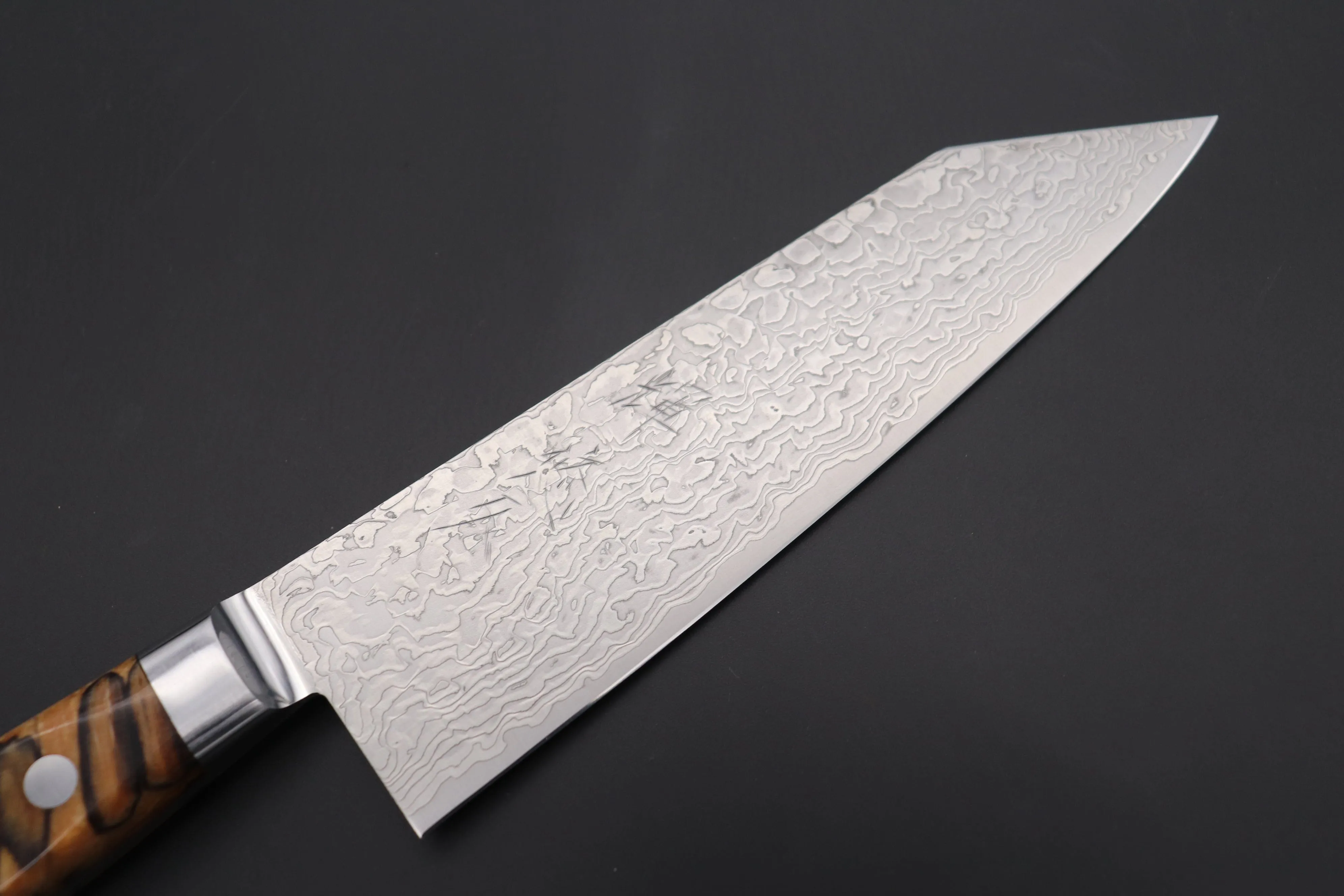 JCK Original Kagayaki Grand Canyon R-2 White & Silver Damascus Series GCYU-30 Bunka | Kiritsuke 175mm (6.8 Inch)
