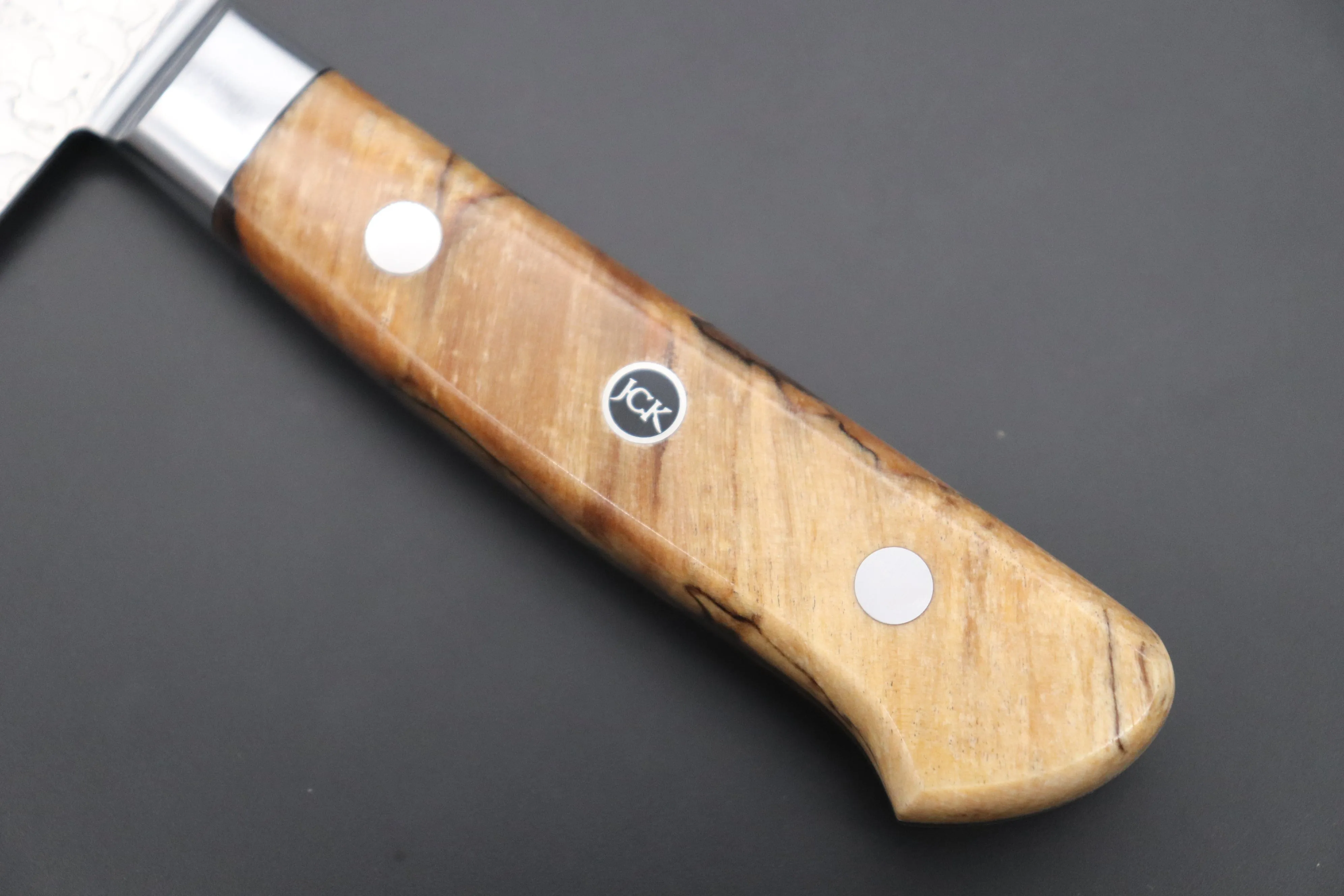 JCK Original Kagayaki Grand Canyon R-2 White & Silver Damascus Series GCYU-30 Bunka | Kiritsuke 175mm (6.8 Inch)