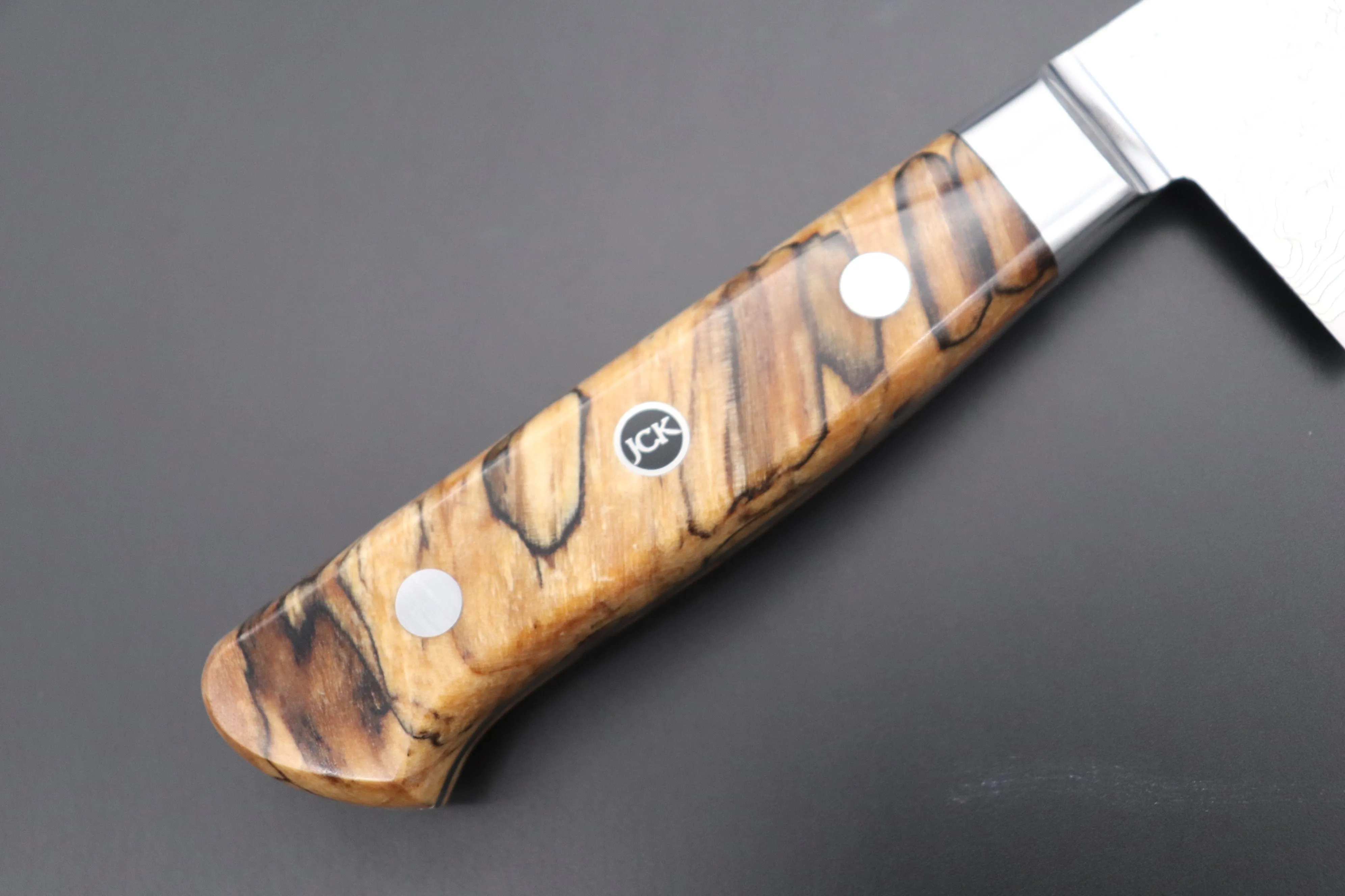 JCK Original Kagayaki Grand Canyon R-2 White & Silver Damascus Series GCYU-30 Bunka | Kiritsuke 175mm (6.8 Inch)