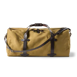 Large Rugged Twill Duffel Bag- Tan