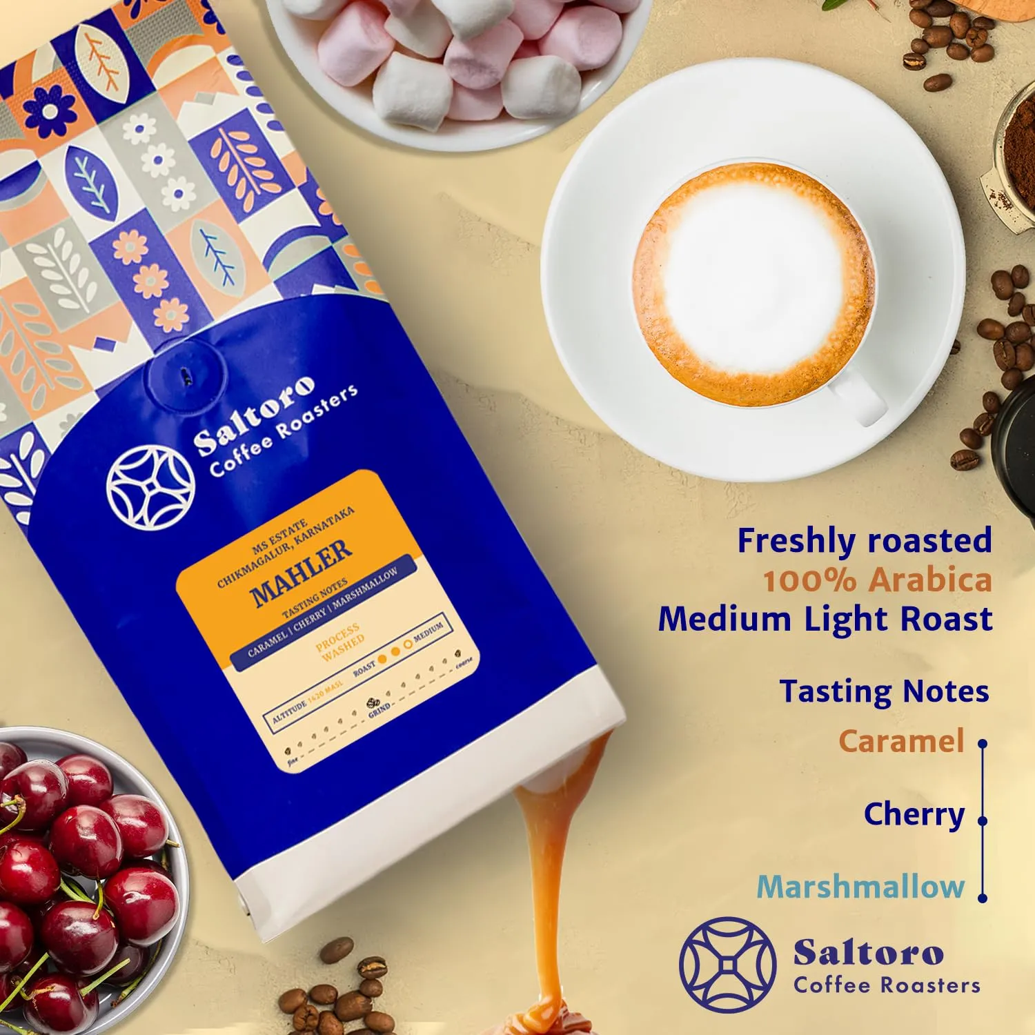 Mahler - Whole Beans -  Medium Roast Premium Coffee - 100% Arabica
