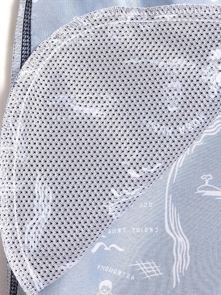 Mens Relaxed Prints Quick-drying Board Shorts