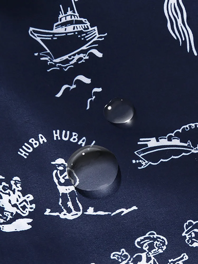 Mens Relaxed Prints Quick-drying Board Shorts