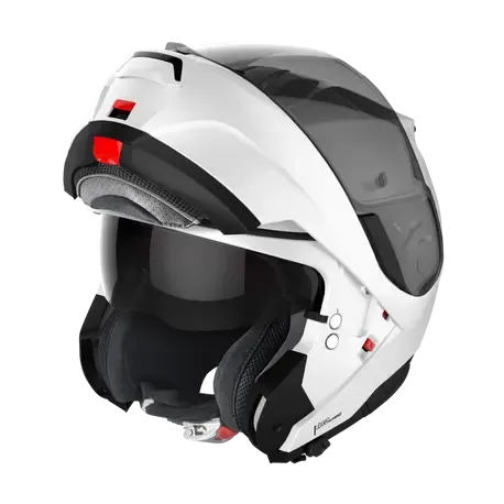 Nolan N100-6 Classic N-COM Metal White Motorcycle Helmet