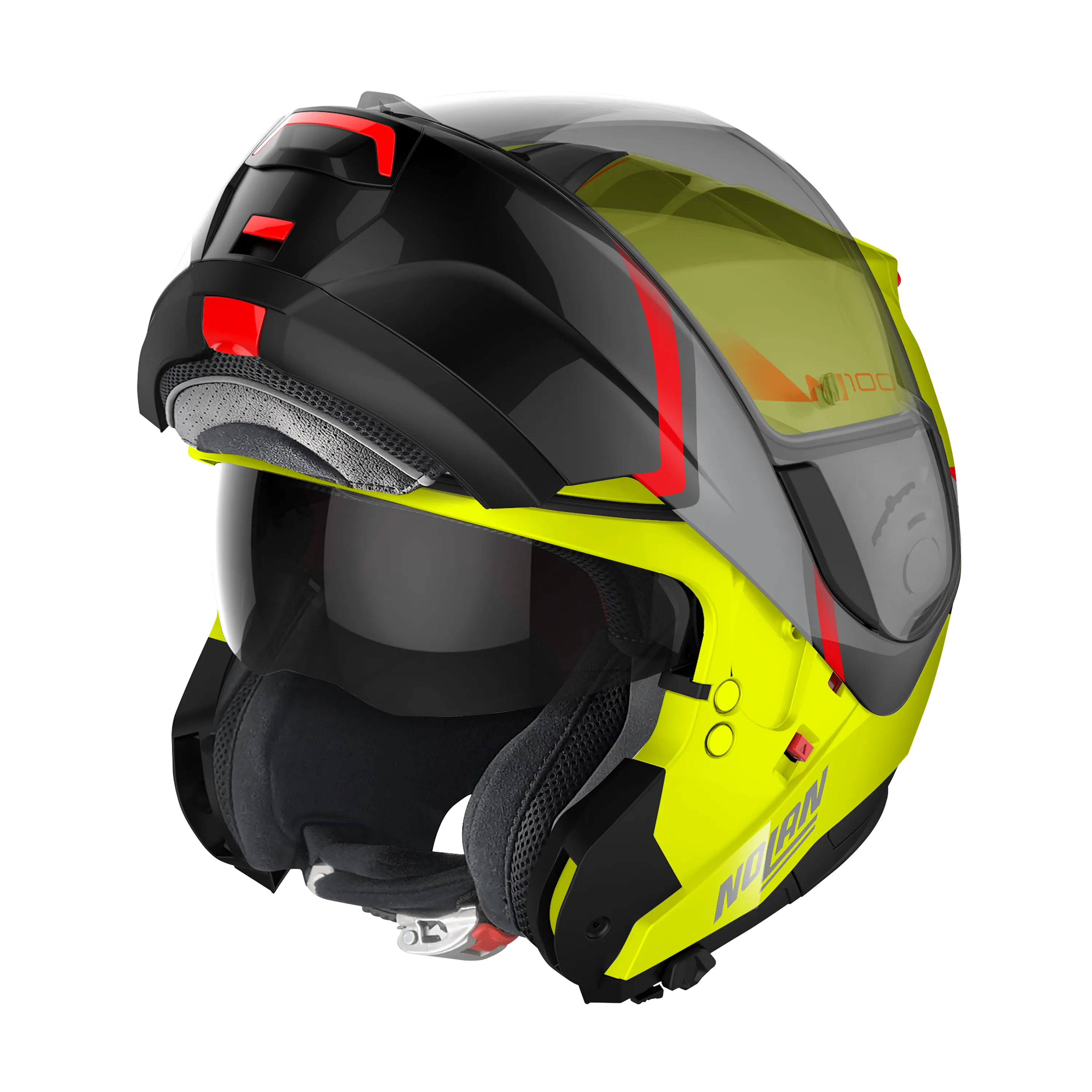 Nolan N100-6 Paloma LED Yellow Motorcycle Helmet